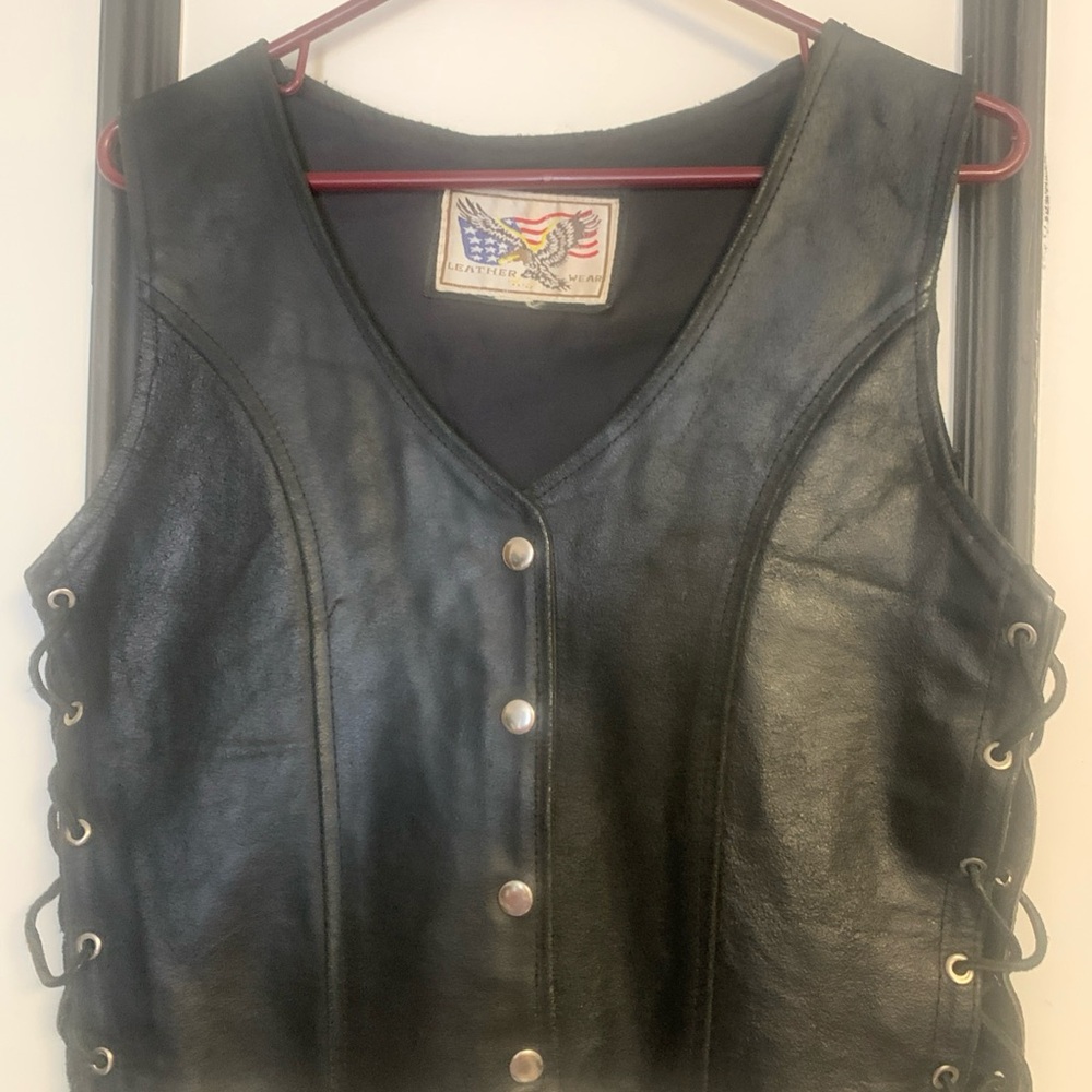 Black Leather Vest